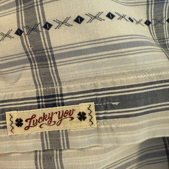 Lucky Brand Men's XXL Western Shirt‎ with Pearl Snaps-See Notes - Picture 6 of 10
